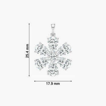 PEAR FLOWER PENDENT