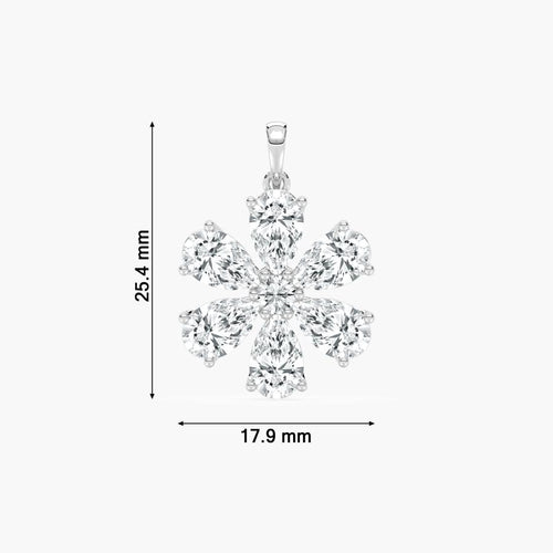 PEAR FLOWER PENDENT