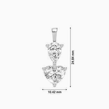 HEART & PEAR COMBO PENDENT