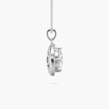 ROUND HALO SOLITAIRE PENDENT