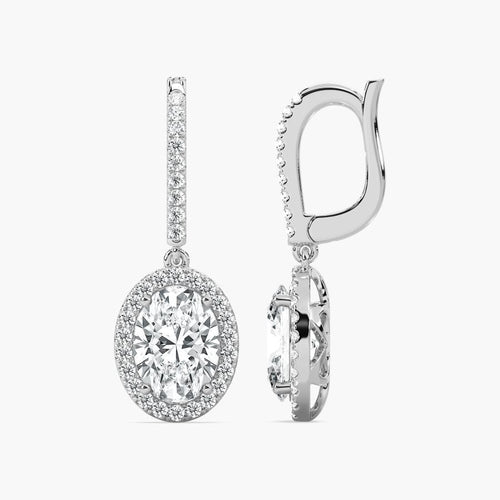 OVAL HALO DROP BALI