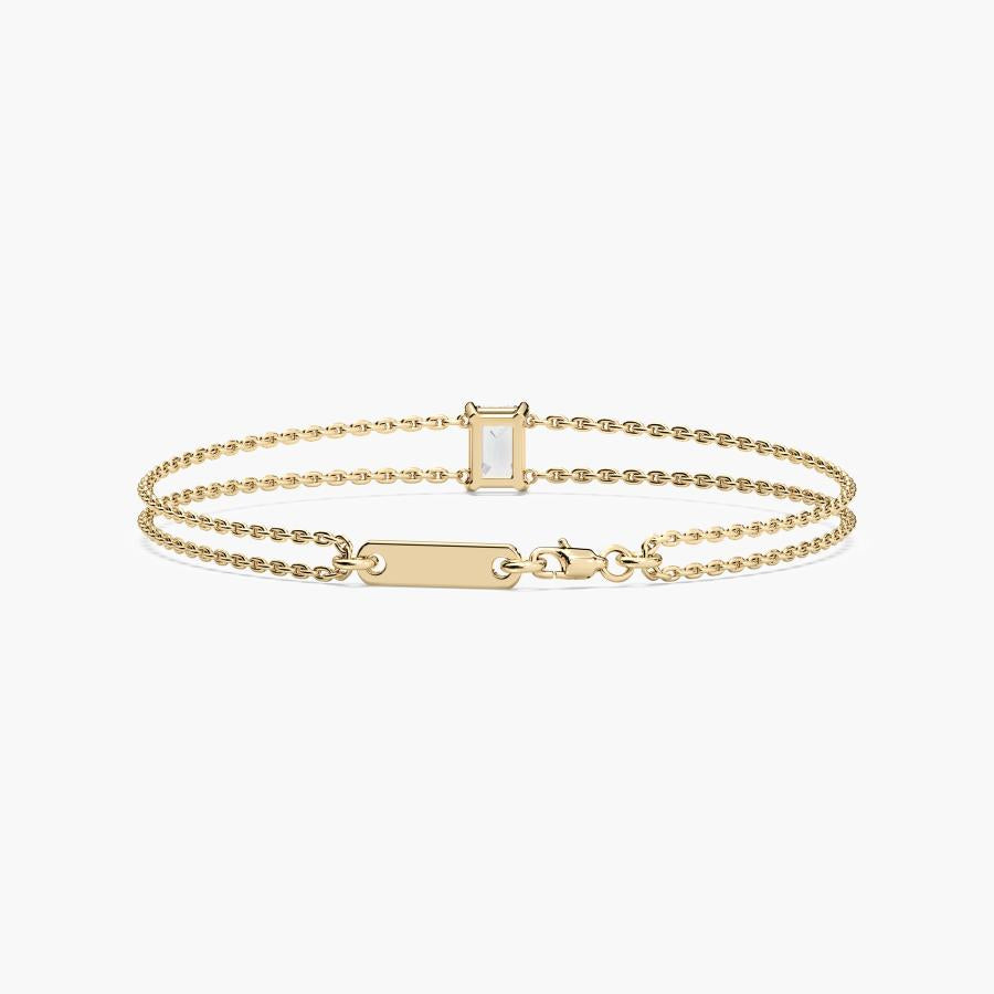 EMERALD SOLITAIRE 1 CARAT BRACELET