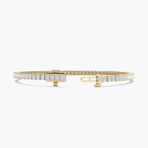 PRINCESS SHAPE DIAMOND TENNIS BRACELET