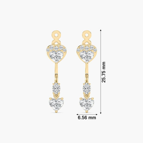 MULTIPLE SHAPE OF DIAMOND EARRING