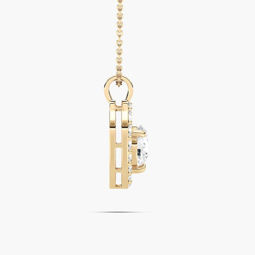 HEART SHAPE ROUND SOLITAIRE PENDENT