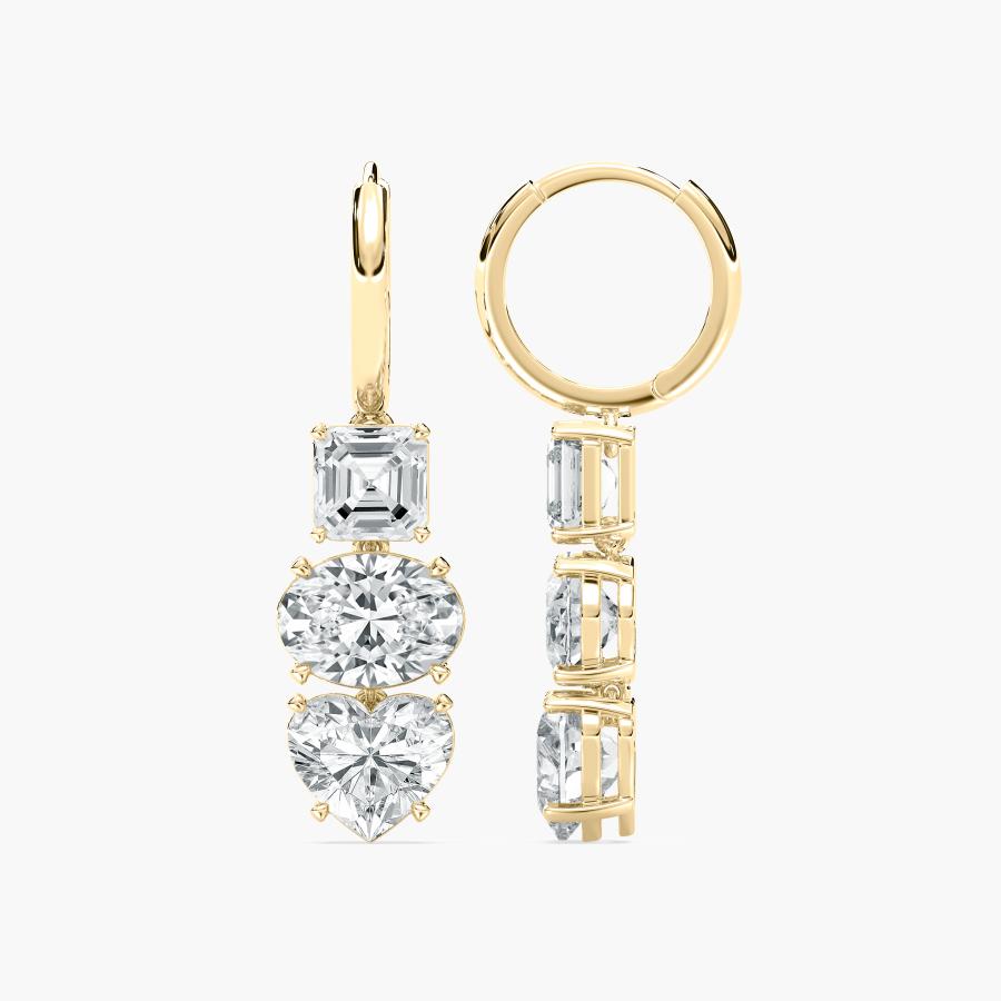 THREE STONE EARRING
