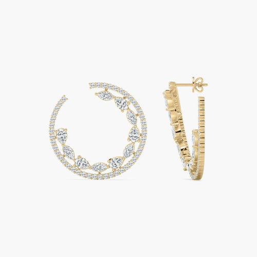 ROUND MULTIPLE SHAPE OF DIAMOND EARRING
