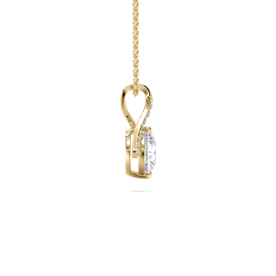 ROUND LOVE SOLITAIRE PENDENT