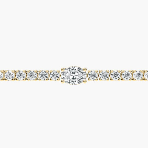 OVAL CENTER SIDE ROUND BRACELET