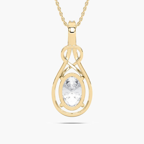 DROP OVAL SOLITAIRE PENDENT