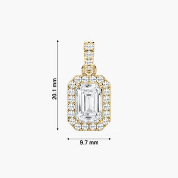 EMERALD HALO SOLITAIRE PENDENT