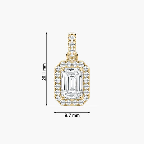EMERALD HALO SOLITAIRE PENDENT