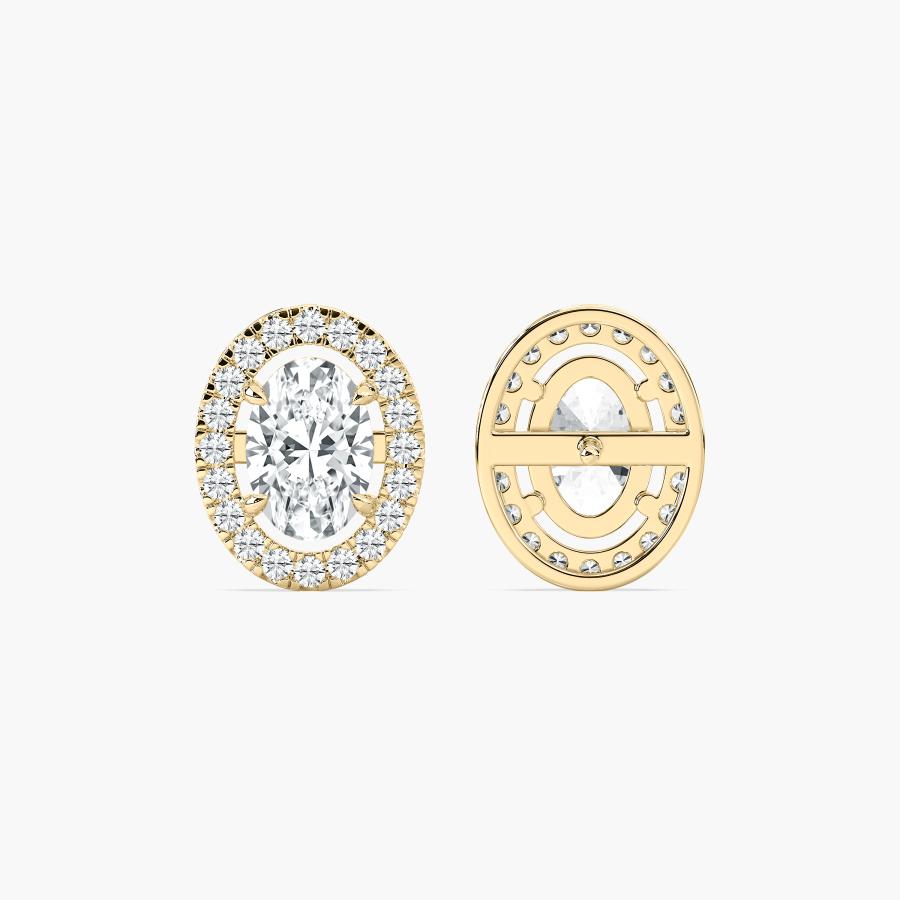 OVAL HALO EARRING