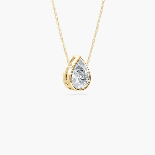 PEAR SOLITAIRE PENDENT