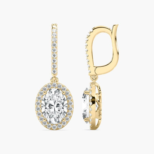 OVAL HALO DROP BALI
