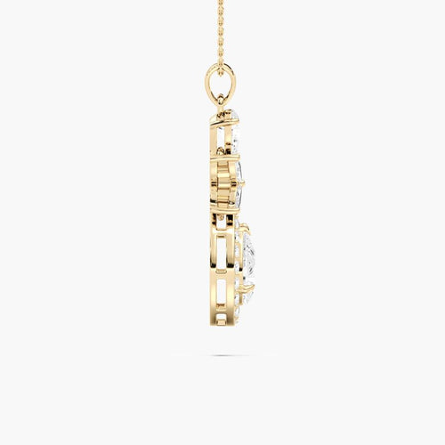 HALO DROP PEAR PENDENT