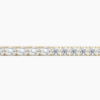 ROUND & EMERALD COMBO TENNIS BRACELET