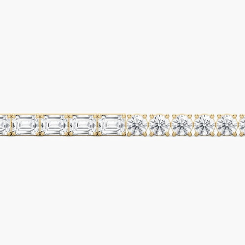 ROUND & EMERALD COMBO TENNIS BRACELET