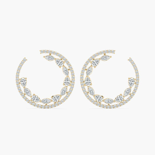 ROUND MULTIPLE SHAPE OF DIAMOND EARRING
