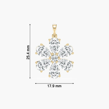 PEAR FLOWER PENDENT