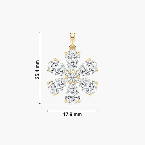 PEAR FLOWER PENDENT