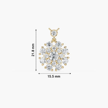 ROUND FLOWER PENDENT