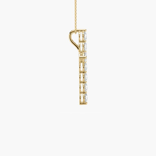 CROSS ROUND DIAMOND PENDENT