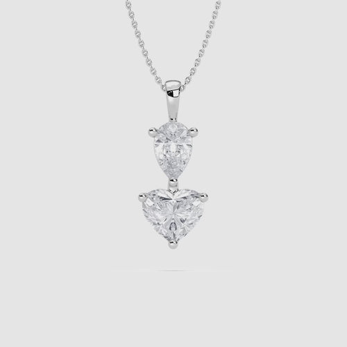 HEART & PEAR COMBO PENDENT