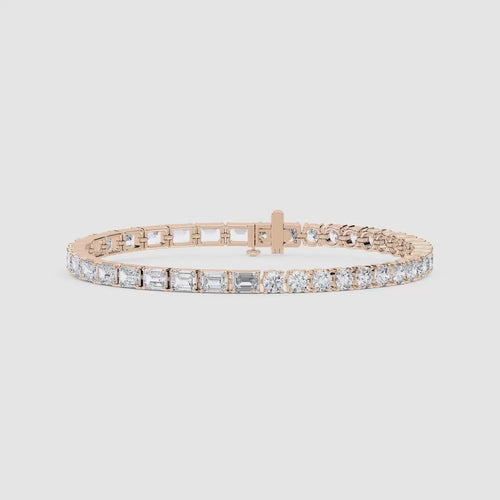ROUND & EMERALD COMBO TENNIS BRACELET