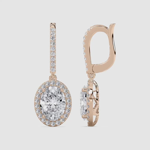 OVAL HALO DROP BALI