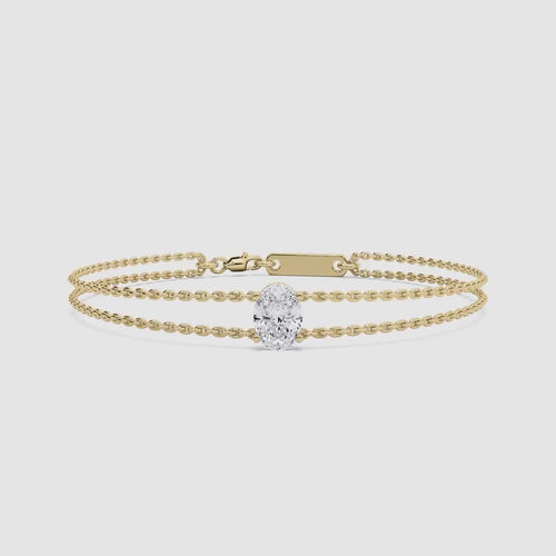 OVAL SOLITAIRE 1 CARAT BRACELET