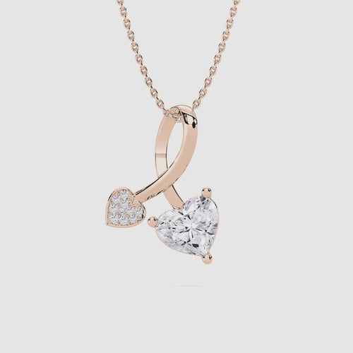 LOVE HEART SOLITAIRE PENDENT
