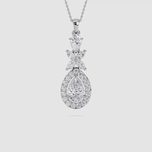 HALO DROP PEAR PENDENT