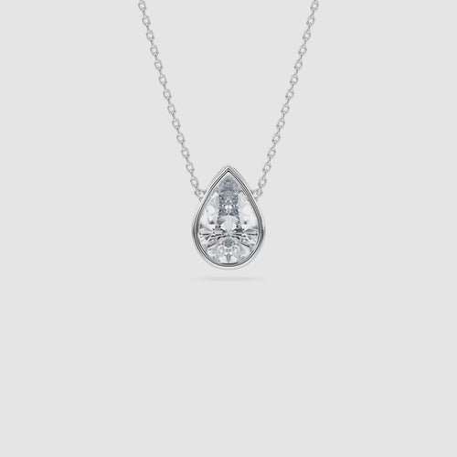 PEAR SOLITAIRE PENDENT