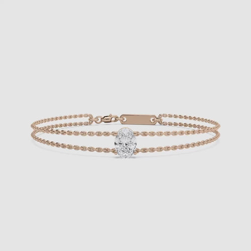 OVAL SOLITAIRE 1 CARAT BRACELET