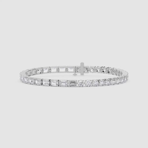 ROUND & EMERALD COMBO TENNIS BRACELET