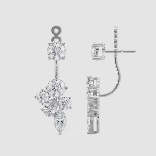 THREE SHAPE OF DIAMOND EARRING