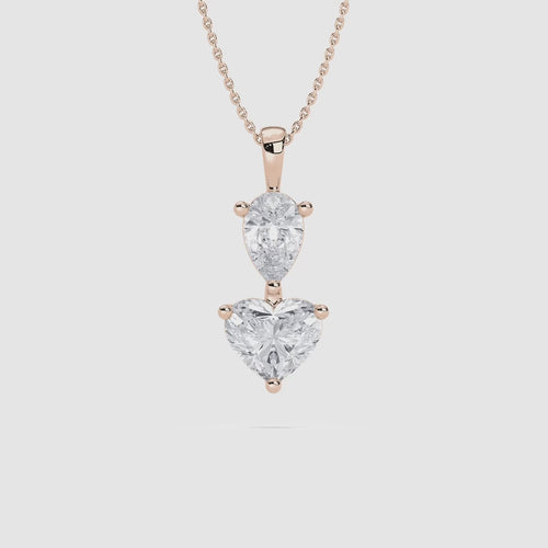 HEART & PEAR COMBO PENDENT
