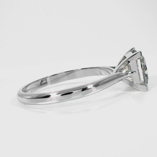 IGI Certified Princess Cut Lab Grown Diamond Solitaire Engagement Ring