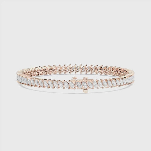 MARQUISE SHAPE DIAMOND TENNIS BRACELET