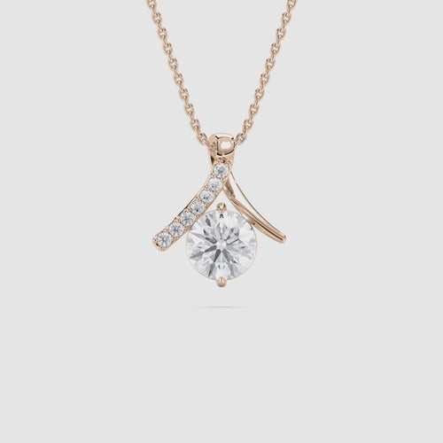 ROUND LOVE SOLITAIRE PENDENT