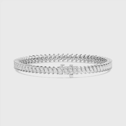 MARQUISE SHAPE DIAMOND TENNIS BRACELET