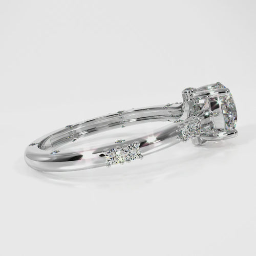 IGI Certified Crossover Round Lab Grown Diamonds Solitaire Ring