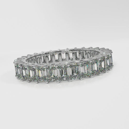 Emerald-Cut Diamond Wedding Band