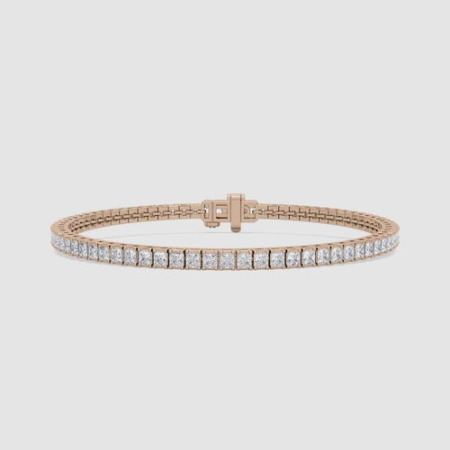PRINCESS SHAPE DIAMOND TENNIS BRACELET