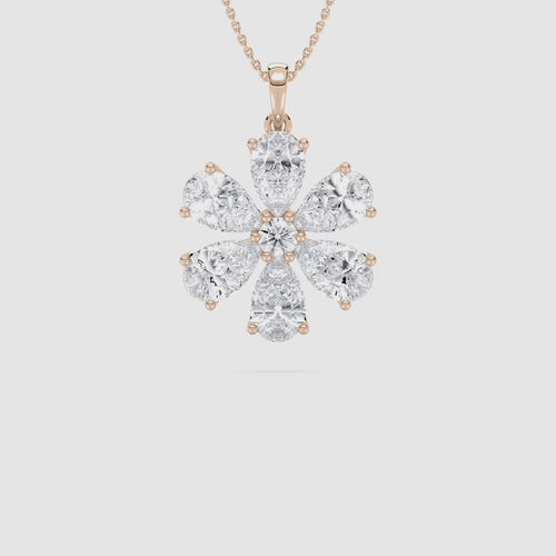 PEAR FLOWER PENDENT