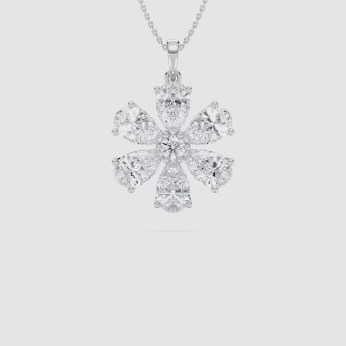 PEAR FLOWER PENDENT