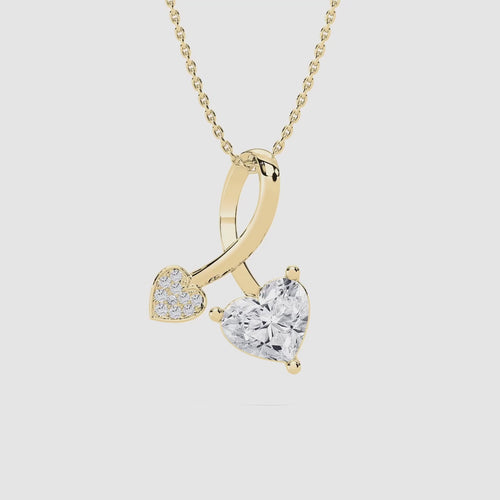 LOVE HEART SOLITAIRE PENDENT