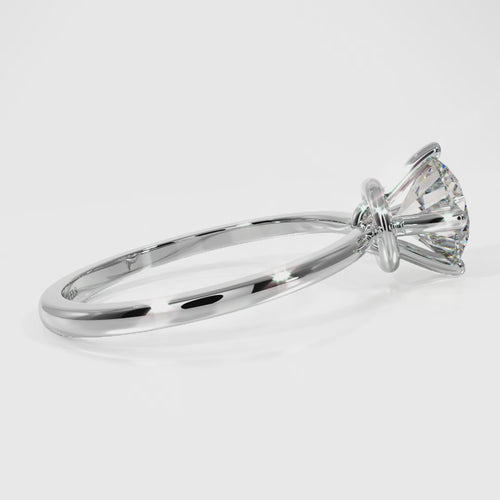 IGI Certified Round Lab Grown Diamond Solitaire Engagement Ring