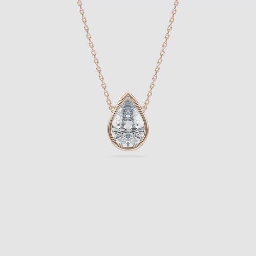 PEAR SOLITAIRE PENDENT